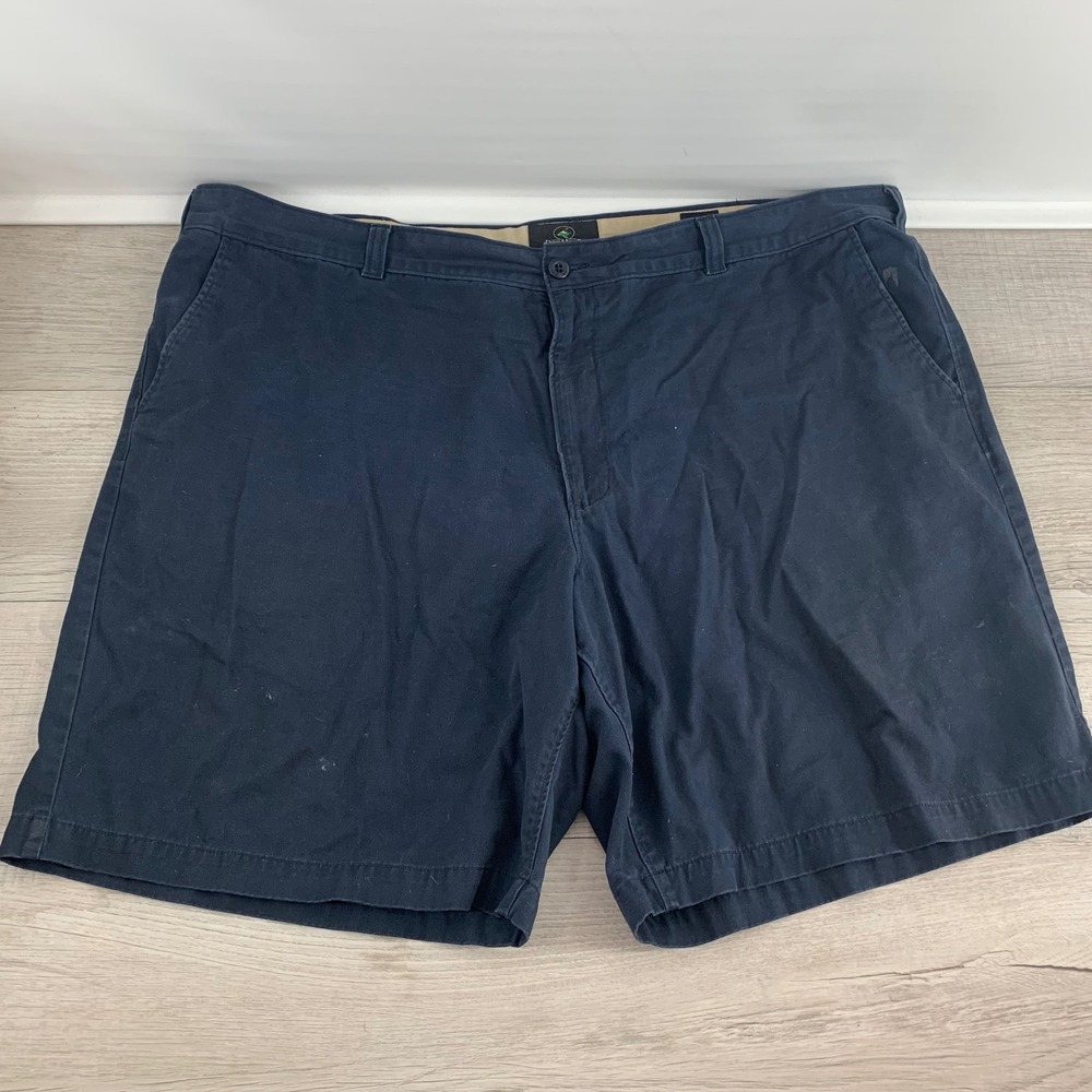 RedHead Mens Navy Blue Chino Shorts Cotton Flat Front Size 48 RN 74747